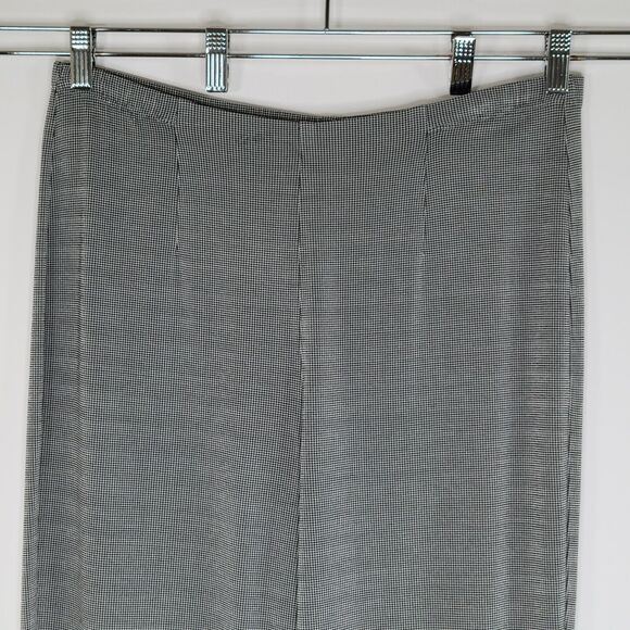 Vtg CHICO'S Slinky Micro Houndstooth Pants Size L High Rise Straight Leg Stretch - Picture 5 of 9